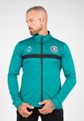 Vernon Kurtka dresowa - Teal Zielony. Zielone kurtki męskie GORILLA WEAR, m, bez wzorów, z dresówki, na fitness i siłownię. Za 320.00 zł.