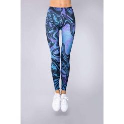 Legginsy sportowe damskie DEEP TRIP Wave. Niebieskie legginsy sportowe damskie DEEP TRIP, bez wzorów, trekkingowe. Za 179.00 zł.