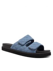 Jenny Fairy Klapki BOXIE HY2304-02 Niebieski. Niebieskie klapki damskie Jenny Fairy, bez wzorów, z materiału, bez obcasa. Za 99.99 zł.