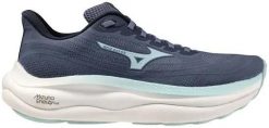 Damskie buty do biegania Mizuno Wave Sky 9 Wos. Niebieskie obuwie sportowe damskie Mizuno, bez wzorów, z gumy, do biegania, mizuno wave. Za 759.00 zł.