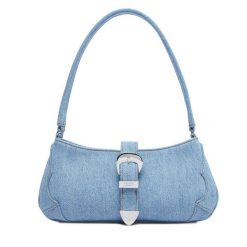 Torebka Tommy Jeans. Niebieskie torebki do ręki damskie Tommy Jeans, bez wzorów, z denimu, klasyczne, bez dodatków. Za 489.99 zł.