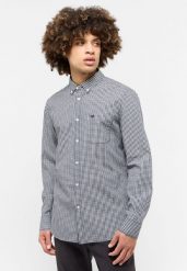 MUSTANG CHESTER MĘSKA KOSZULA W KRATĘ KRATA GINGHAM BLUE CHECK 1015613 12635. Niebieskie koszule męskie Mustang, m, bez wzorów, bez kołnierzyka, bez ramiączek. Za 149.99 zł.
