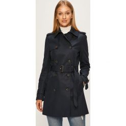 Tommy Hilfiger - Płaszcz. Niebieskie kurtki damskie Tommy Hilfiger, l, bez wzorów, z bawełny, bez kaptura. Za 1,399.00 zł.