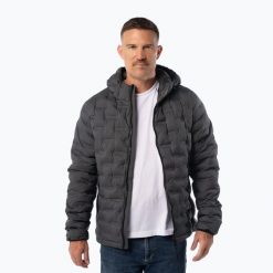 Kurtka zimowa męska Pitbull Camino Quilted Hooded. Szare kurtki męskie PITBULL, na zimę, m, bez wzorów, z materiału, bez kaptura. Za 299.99 zł.