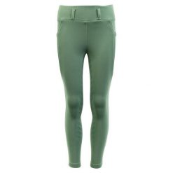 Legginsy jeździeckie dla dziewczynek BR Equitation full grip Mini. Zielone legginsy dla dziewczynek BR, bez wzorów. Za 214.00 zł.