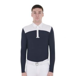 Męska koszulka polo z długim rękawem do zawodów. Białe koszulki polo męskie EQUESTRO, na lato, l, bez wzorów, z poliesteru, eleganckie, bez ramiączek. Za 308.50 zł.
