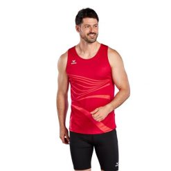 Tank top Erima Racing. Czerwone koszulki sportowe męskie Erima, bez wzorów, z materiału, sportowe, bez kołnierzyka. Za 267.99 zł.