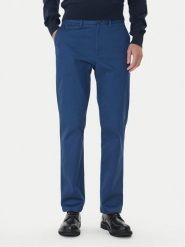 Calvin Klein Chinosy LV040EM633 Niebieski Slim Fit. Niebieskie eleganckie spodnie męskie Calvin Klein, m, bez wzorów, z bawełny. Za 389.99 zł.