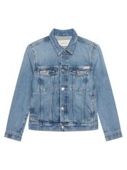 Calvin Klein Jeans Kurtka jeansowa IU0IU00726 Niebieski Regular Fit. Niebieskie kurtki i płaszcze dla chłopców Calvin Klein Jeans, bez wzorów, z bawełny, bez kaptura. Za 409.99 zł.