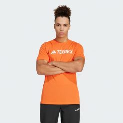 Koszulka Terrex Multi Climacool Logo Tech. Brązowe koszulki sportowe męskie Adidas, xl, bez wzorów, bez kołnierzyka, bez ramiączek, trekkingowe, climacool (adidas). W wyprzedaży za 111.75 zł.