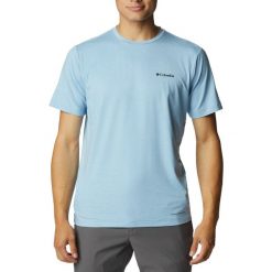 Koszulka trekkingowa męska Columbia Tech Trail Graphic. Brązowe koszulki sportowe męskie Columbia, m, bez wzorów, bez kołnierzyka, bez ramiączek, trekkingowe. W wyprzedaży za 135.00 zł.