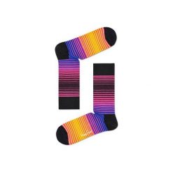 Skarpetki Happy Socks - Sunrise (SNR01-3000). Szare skarpety męskie Happy Socks, w kolorowe wzory, z bawełny. Za 34.90 zł.