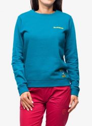 Bluza wspinaczkowa damska La Sportiva Climbing on the Moon Sweatshirt. Zielone bluzy damskie La Sportiva, m, bez wzorów, z bawełny, bez kaptura. Za 251.89 zł.