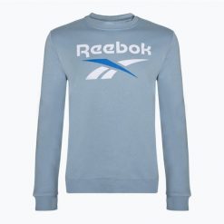 Bluza męska Reebok Identity Big Logo Fleece Crew. Niebieskie bluzy męskie Reebok, m, bez wzorów, bez kaptura. Za 129.99 zł.