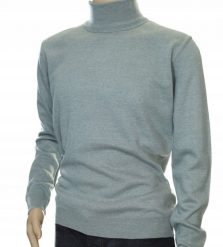 Sweter męski z golfem klasyczny golf z wełny wełna wełniany XXL 2XL szary 1702. Szare bluzy męskie Selantino, m, bez wzorów, z wełny, bez kaptura. Za 149.78 zł.