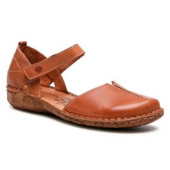 Półbuty Josef Seibel. Brązowe półbuty damskie Josef Seibel, bez wzorów, bez obcasa, na płaskiej podeszwie, bez zapięcia. Za 334.99 zł.