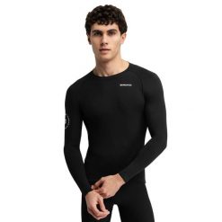 Męska koszulka kolarska z długim rękawem Siroko M9 Scanuppia Black. Czarne bluzy męskie SIROKO, m, bez wzorów, z tkaniny, bez kaptura. Za 252.00 zł.