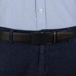 Pasek męski skórzany 3,5 cm klamra automatyczna Beltimore czarny 60-543 : Kolory - czarny, Rozmiar pasków - r.110-125 cm. Czarne paski damskie bez wzorów, ze skóry, wizytowe. Za 64.99 zł.