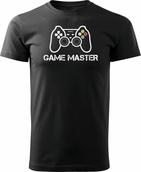 Topslang Koszulka z padem do gry Game Master męska czarna REGULAR M. Czarne koszulki sportowe męskie Topslang, m, bez wzorów, bez kołnierzyka, bez ramiączek. Za 99.90 zł.