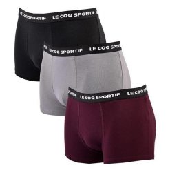 Bokserki majtki męskie Le Coq Sportif 3 Pak. Czarne bokserki męskie le coq sportif, m, bez wzorów, z bawełny. Za 45.00 zł.