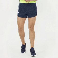 Męskie Szorty Biegowe 100% Poliester Niebieskie RODI. Niebieskie krótkie spodenki sportowe męskie Legea, m, bez wzorów, z bawełny, do biegania. Za 84.00 zł.