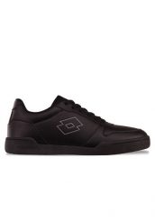 Buty męskie sportowe trampki Lotto TITANIS. Czarne trampki męskie Lotto, bez wzorów, z materiału, sportowe, bez zapięcia. Za 99.00 zł.