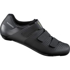Rower szosowy - buty kolarskie SH-RC100, czarne. Czarne buty sportowe męskie Shimano, z nylonu, bez zapięcia, rowerowe. Za 489.90 zł.