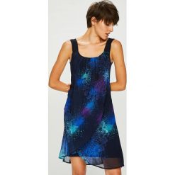 Desigual - Sukienka. Szare sukienki damskie Desigual, z elastanu, casualowe, z asymetrycznym kołnierzem. Za 379.90 zł.
