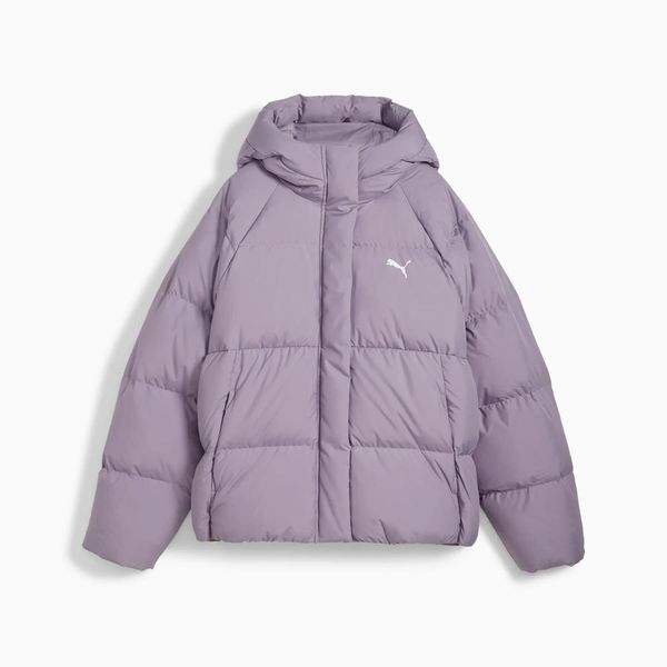 Kurtka puchowa damska Puma DOWN PUFFER. Fioletowe kurtki damskie Puma, m, bez wzorów, z materiału, bez kaptura. Za 538.38 zł.