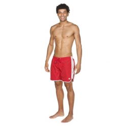 Szorty męskie spodenki kąpielowe sportowe na basen Arena Stripe Boxer. Czerwone kąpielówki męskie Arena, m, z aplikacjami, z materiału, do biegania. Za 101.98 zł.