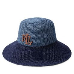 Kapelusz LAUREN RALPH LAUREN. Niebieskie czapki i kapelusze damskie Lauren Ralph Lauren, bez wzorów. Za 599.99 zł.
