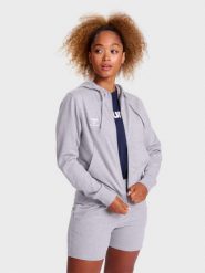 Damska bluza dresowa z kapturem Hummel Go 2.0. Szare bluzy damskie Hummel, l, bez wzorów, z bawełny, z kapturem. Za 250.05 zł.