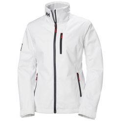 Damska kurtka wodoodporna Helly Hansen Crew 2.0. Białe kurtki snowboardowe damskie Helly Hansen, bez wzorów, bez kaptura, narciarskie. Za 629.95 zł.