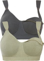 Biustonosz do karmienia piersią, bez fiszbinów (2 pary). Czarne biustonosze bonprix, bez wzorów. Za 124.99 zł.