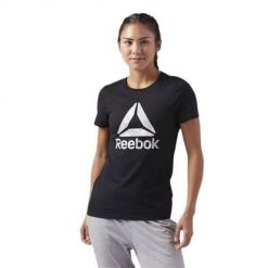 Koszulka sportowa damska Reebok CE4489. Czarne koszulki sportowe damskie Reebok, s, bez wzorów, z dresówki, bez kołnierzyka, bez ramiączek, na fitness i siłownię. Za 132.00 zł.