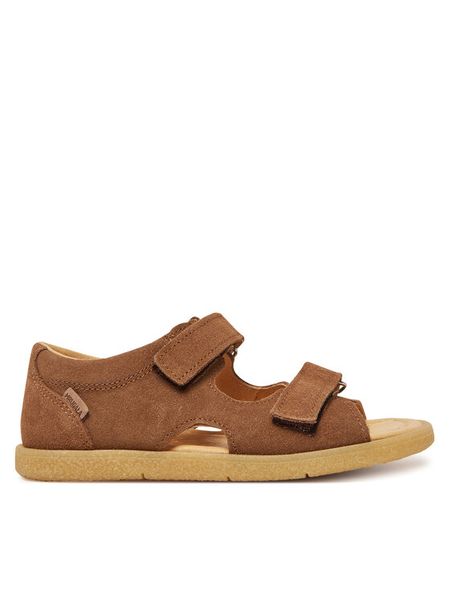 Mrugała Sandały 1305/5-30 Brązowy. Brązowe sandały chłopięce Mrugała, ze skóry, bez zapięcia. Za 349.99 zł.