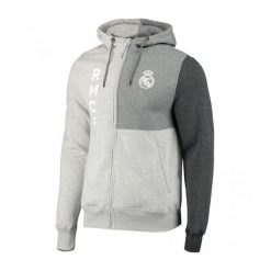 Modna bluza z kapturem Realu Madryt - S. Szare bluzy męskie Real Madrid, s, bez wzorów, z kapturem. Za 288.83 zł.