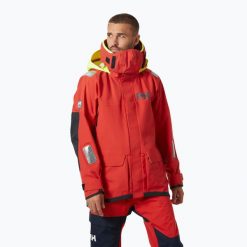 Kurtka żeglarska męska Helly Hansen Skagen Pro. Czerwone kurtki męskie Helly Hansen, m, bez wzorów, sportowe, bez kaptura. Za 2,766.00 zł.
