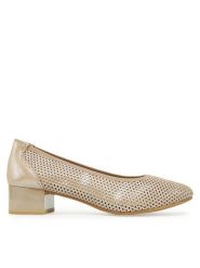 Caprice Czółenka 9-22501-44 Beżowy. Brązowe czółenka damskie Caprice, bez wzorów, ze skóry, bez obcasa, bez zapięcia. Za 259.99 zł.