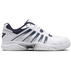 Buty do tenisa męskie K-Swiss Receiver V Allcourt. Białe buty sportowe męskie K-SWISS, z materiału, bez zapięcia, tenisowe. Za 259.00 zł.