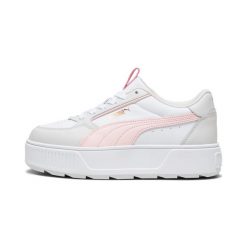 Buty do chodzenia damskie Puma KARMEN REBELLE. Białe obuwie sportowe damskie Puma, bez wzorów, z jeansu, trekkingowe. Za 216.47 zł.