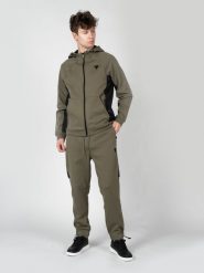 Guess Spodnie "Remy" | X3GQ04K9PM0 | Mężczyzna | Khaki. Brązowe spodnie materiałowe męskie Guess, m, z aplikacjami, z bawełny, eleganckie. W wyprzedaży za 249.00 zł.