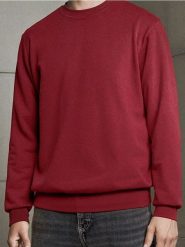Bluza z długim rękawem - czerwony. Czerwone bluzy męskie Sinsay, l, bez wzorów, bez kaptura. Za 29.99 zł.