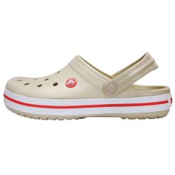 Klapki Crocs Model Crocband Kolor Beżowy. Brązowe klapki damskie Crocs, bez wzorów, z gumy, sportowe, bez obcasa. Za 304.00 zł.