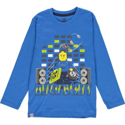 Koszulka w kolorze niebieskim. Zielone t-shirty dla chłopców marki Lego Wear Fashion, z bawełny, z długim rękawem. W wyprzedaży za 35.95 zł.