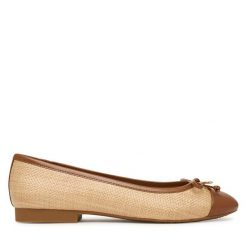 Baleriny MICHAEL Michael Kors. Brązowe baleriny damskie MICHAEL Michael Kors, bez wzorów, bez obcasa. Za 569.99 zł.