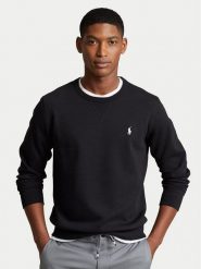 Polo Ralph Lauren Bluza 710888284003 Czarny Regular Fit. Czarne bluzy męskie Polo Ralph Lauren, m, bez wzorów, z bawełny, bez kaptura. Za 649.99 zł.