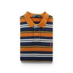 Polo Ralph Lauren koszulka męska krótki rękaw pomarańczowa. Brązowe koszulki sportowe męskie Ralph Lauren, l, bez wzorów, z materiału, bez kołnierzyka, bez ramiączek, na golfa. Za 106.46 zł.