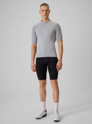 4F Spodenki kolarskie z żelową wkładką męskie - czarne XXL. Czarne szorty męskie 4f, m, bez wzorów, z materiału. Za 249.99 zł.