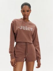 Juicy Couture Bluza Cristabelle Rodeo JCBAS223824 Brązowy Regular Fit. Brązowe bluzy damskie Juicy Couture, xxs, bez wzorów, z bawełny, bez kaptura. Za 169.99 zł.